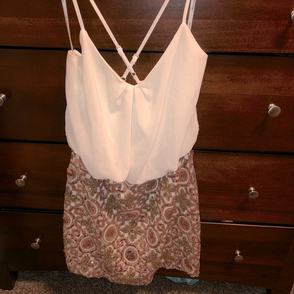 Cream sequin dresss